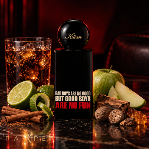 عطر بای کیلیان Bad Boys Are No Good با شیشه مشکی در نمای استودیویی لوکس