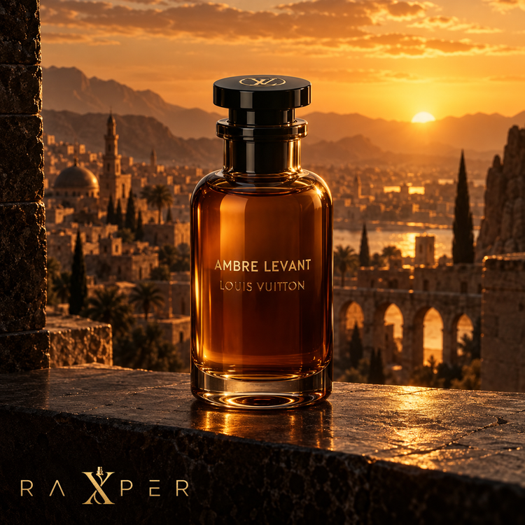 عطر آمبر لوانت لویی ویتون در فضای سینمایی شهر شرقی هنگام غروب