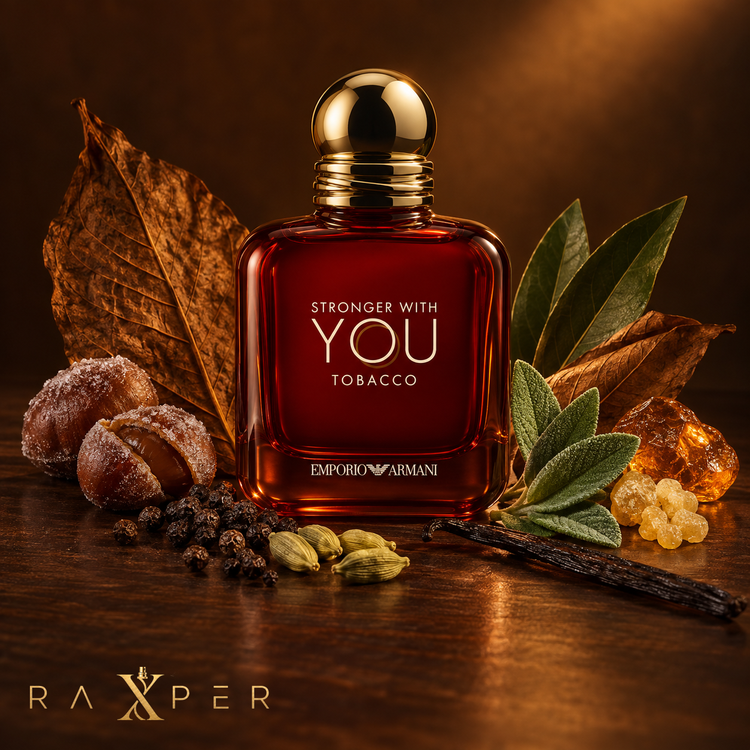 ادکلن Stronger With You Tobacco کنار تنباکو، فلفل سیاه، هل، مریمگلی، شاهبلوط و وانیل