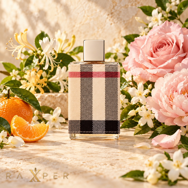 عطر Burberry London for Women در میان گل رز، پیچ امینالدوله، یاس و نارنگی