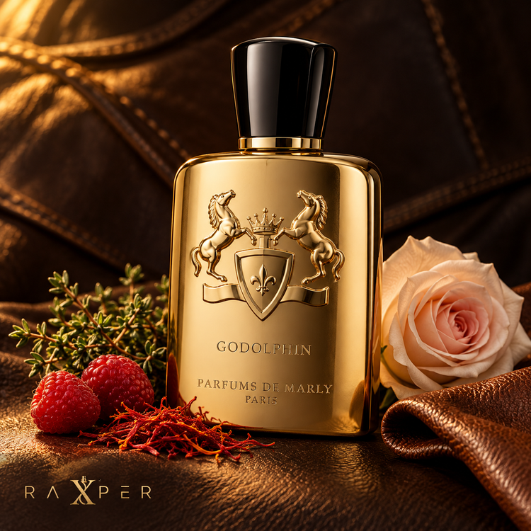 عطر پارفومز د مارلی گودولفین در کنار زعفران، تمشک، آویشن و چرم