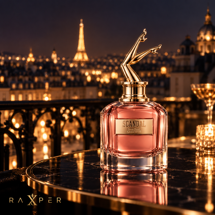 نمای ادیتوریال عطر ژان پل گوتیه اسکندال در شب لوکس پاریس
