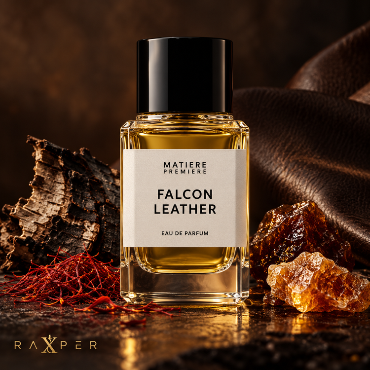 عطر متییر پرمیر فالکون لدر در کنار زعفران، قیر توس، لبدانوم و بنزوئین