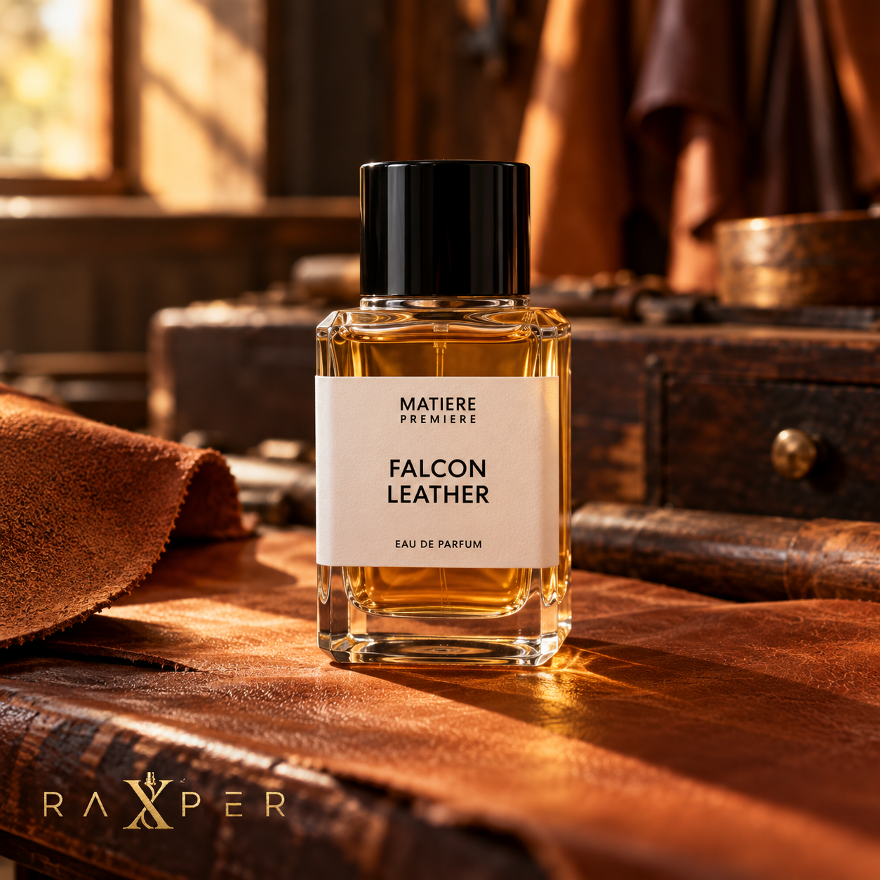 نمای ادیتوریال عطر متییر پرمیر فالکون لدر در آتلیه چرمدوزی لوکس