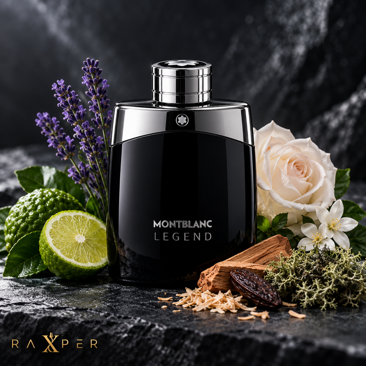 عطر مونبلان لجند در کنار اسطوخودوس، برگاموت، رز، یاس، چوب سدر و تونکا